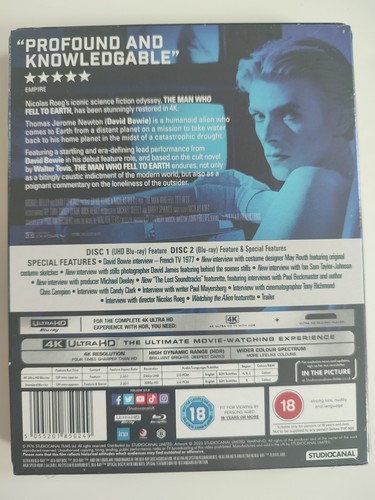 The Man Who Fell To Earth Steelbook 4k UHD Blu ray New Sealed UK Edition - Picture 2 of 6