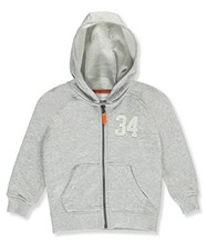 CARTER'S Little Boys Full Zip Hooded Sweatshirt NWT Size 4  Hoodie Gray