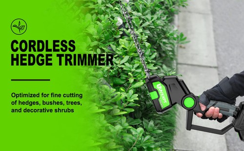 21V Cordless Grass Shear Shrubbery Trimmer 2 in 1 Handheld Hedge Trimmer - 第 9/9 張圖片