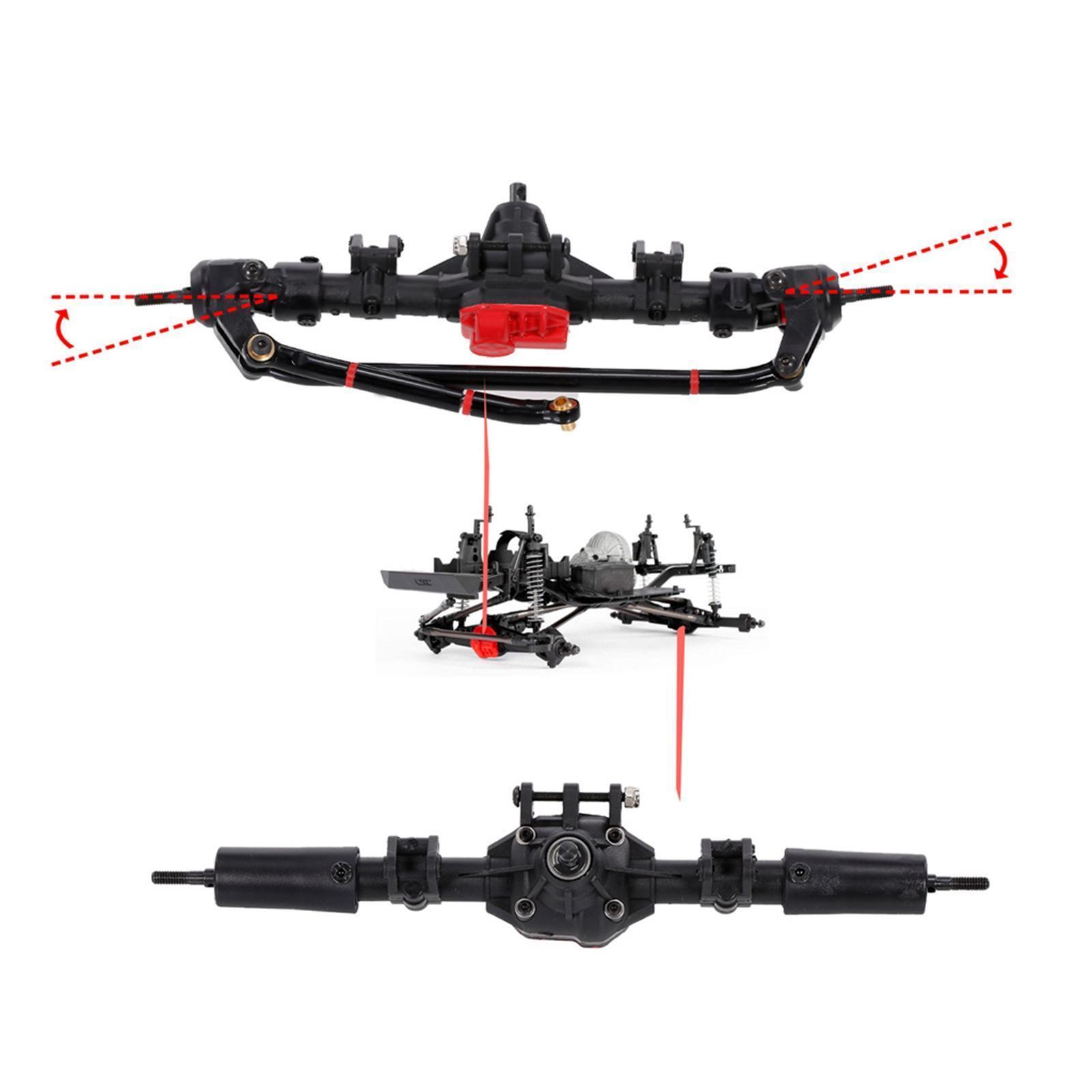 Upgrade RC Front/Rear Axle Set for Axial SCX10 110 Scale RC Crawler