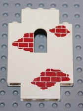 Mur Blanc Lego Pirates Wall with red bricks ref 4444p06 set 6276 6277 6265