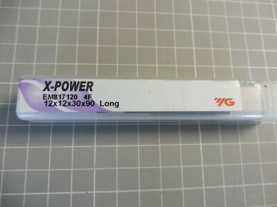 1 x YG-1 X-Power Schaftfräser EM817120 4F; 12x12x30x90 Lang