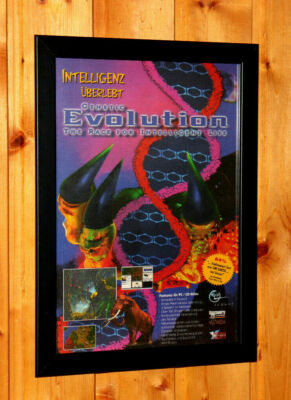 Genetic Evolution The Race for Intelligent Life Werbeblatt Gerahmt Page Framed