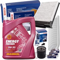Bosch Filterset+ ZÜNdkerzen+Mannol 5W30 FüR 1.0 Toyota Aygo CitrÖEn C1 Peugeot