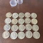 20 Kennedy Half Dollars 40% Silver 1965-1970 Lot