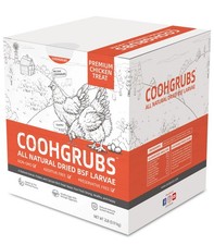 COOHGRUBS 2LB Non-GMO Dried Black Soldier Fly Larvae Chicken Treats Two-Pound