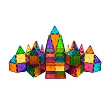 MAGNETIC BUILDING SET MAGNA-TILES Clear Colors 74 Piece STEM Building