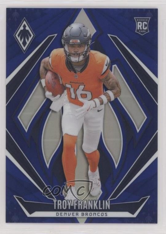 2024 Panini Phoenix Rookies Blue /50 Troy Franklin #244 Rookie RC