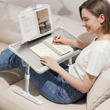 Adjustable Height Hands Free Book Stand For Reading In Bed Holder Page Clips