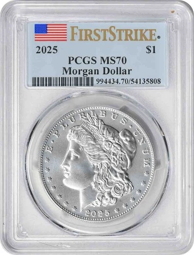 2025 Morgan Silver Dollar MS70 First Strike PCGS