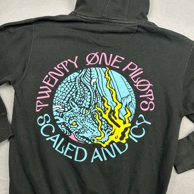Twenty One Pilots Scaled and Icy Black Hoodie Band Merch Mens Medium