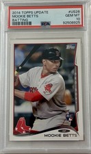 Topps 2014 Update Series Mookie Betts #US26 Rookie PSA 10 Boston Red Sox Card