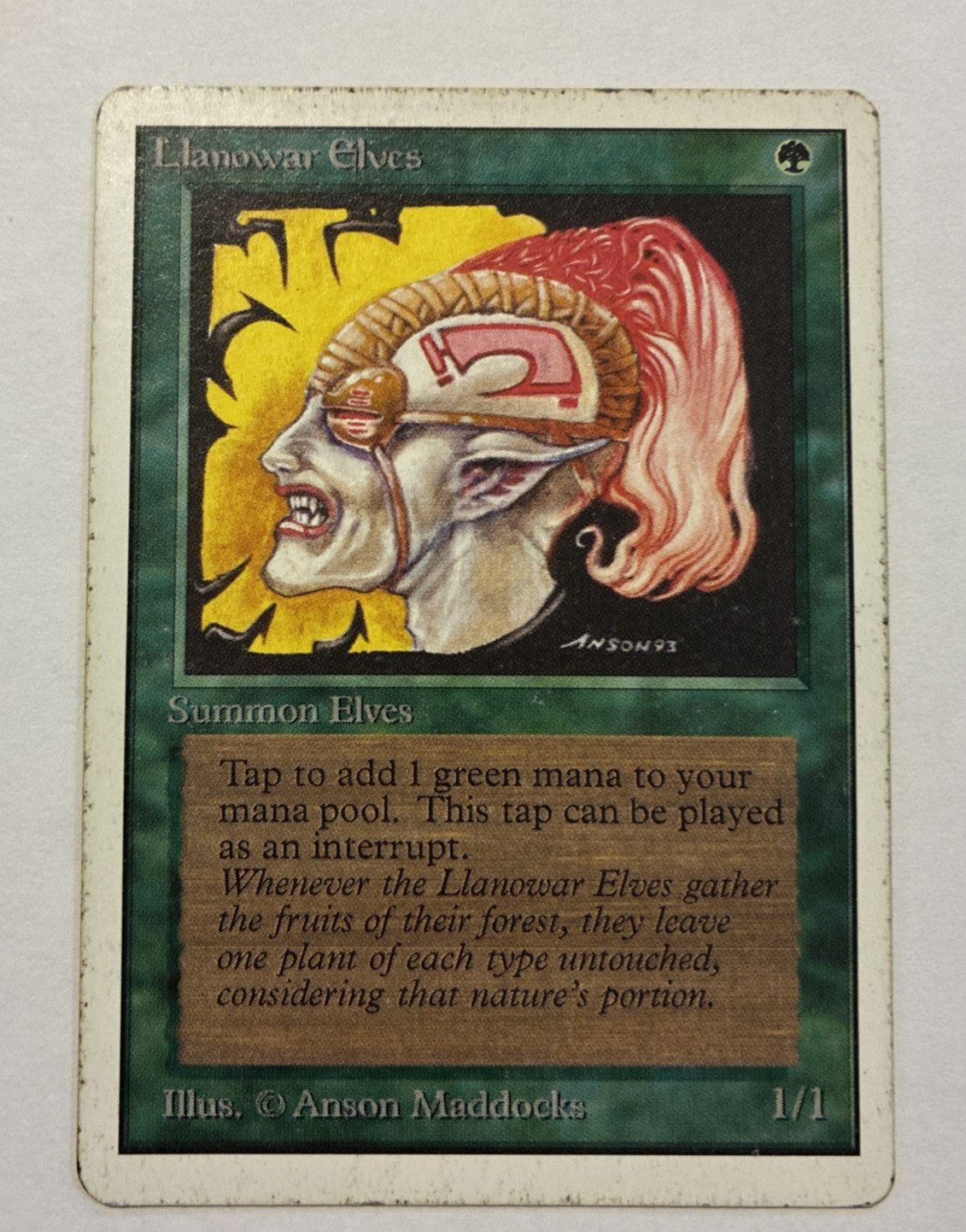 Llanowar Elves Unlimited Edition (2ED) Magic the Gathering 1993 Common MP