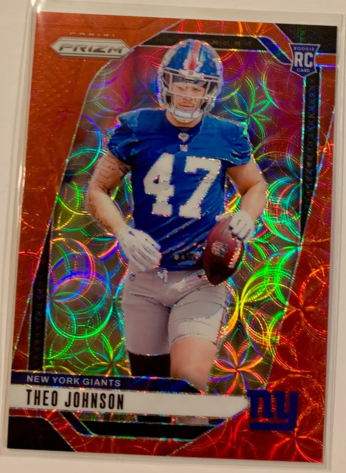 2024 Panini Prizm Theo Johnson Choice Red Scope Rookie /20 #390 Giants