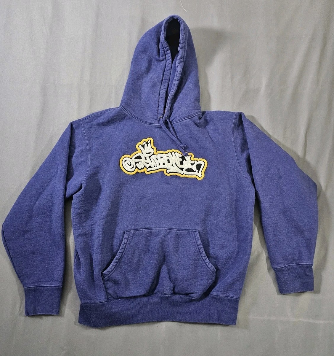 Supreme Handstyle Hooded Sweatshirt Blue Small Graffiti