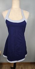 NWT! FOREVER 21 Size Large Women's Junior's Y2K Style Blue Halter Dress
