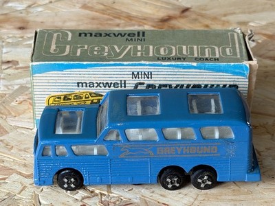 MAXWELL MINI 1:64 503 GREYHOUND BUS COACH IN OVP INDIA MILTON NICKY TOYS (EXC-6)