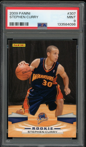 2009-10 Panini #307 Stephen Curry ROOKIE RC NBA Steph Stef PSA 9 Graded Card