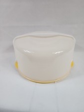    New 50 off TUPPERWARE ROUND CAKER TAKER YELLOW BASE -FOR YOUR BAKED GOODIES