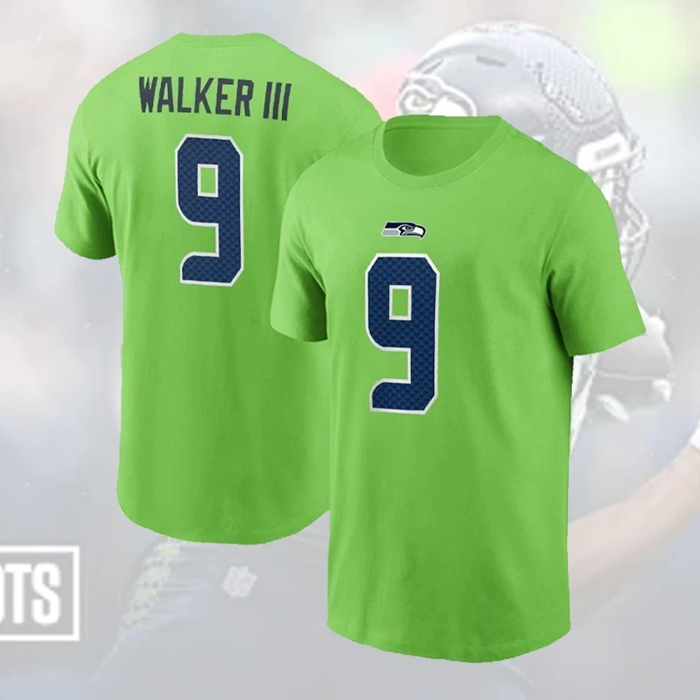 Kenneth Walker III #9 Seattle Seahawks Player Name and Number FAST Ship