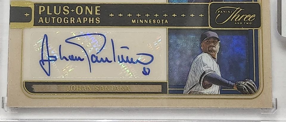 Panini Three and Two Plus One Signatures Mauer & Santana 2025/49 gemelos automático Foto 3 de 4