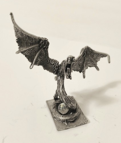 Partha Pewter Dragon Figurine 1987 PP 026 Fantasy Metal Miniature Crystal D&D