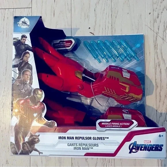 Guantes Repulsores Iron Man EXCLUSIVOS EXCLUSIVOS DE LOS PARQUES DE DISNEY DE COLECCIÓN Luces Sonidos Movimiento Foto 2 de 4
