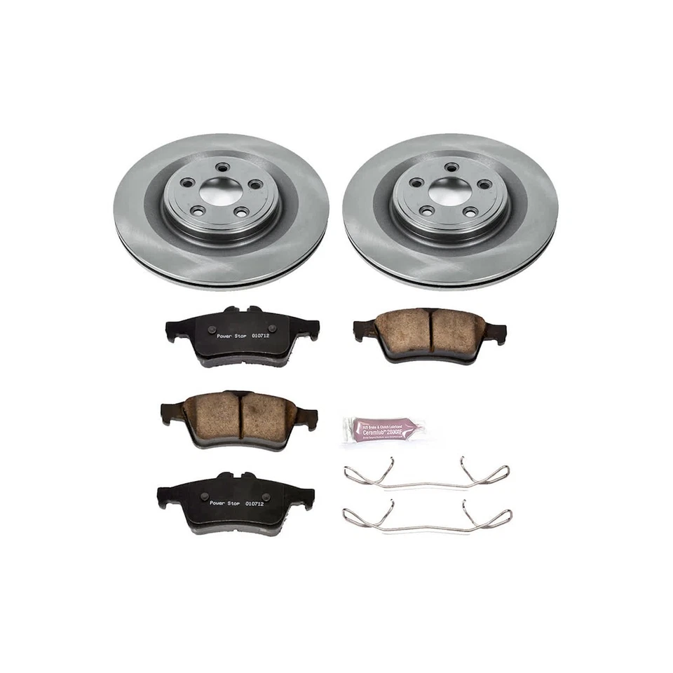 KOE4612 Powerstop Brake Disc and Pad Kits 2-Wheel Set Rear for Jaguar XF XKR XJR - Image 4 of 4