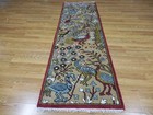 Turkish Oushak(Tree Of Life) Birds Multicolored Handmade Bohemian Rug 2.6x8 Ft — photo 1