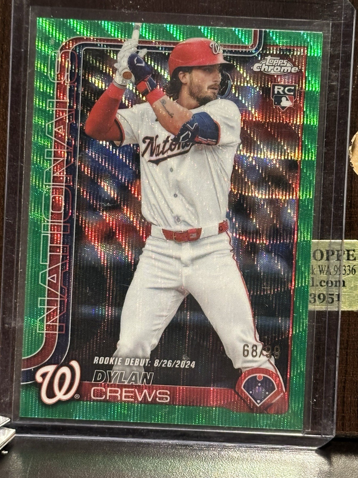2025 Topps Chrome - Dylan Crews #146 Green Refractor /99 (RC)