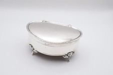 Quality Antique Silver Trinket Jewellery Box Hallmarked Birmingham 1913