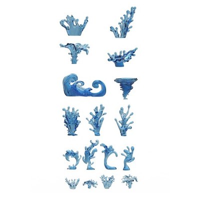 AK Interactive Basing Bits 28mm/32mm Wargame Scenery Water FX Splash Effects 17x