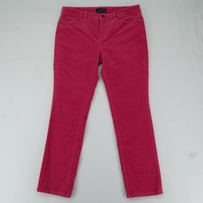 Talbots Corduroy Pants Womens 8P Pink Simply Flattering 5 Pocket Stretch