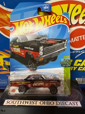 2023 Hot Wheels #199 HW Gassers 4/5 '65 MERCURY COMET CYCLONE Black w/Gray 5 Sp