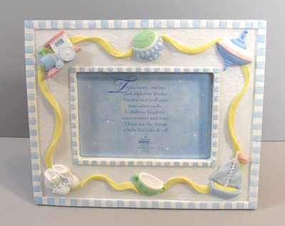Hallmark Studio B ''Baby Boy'' Easel Style 3-D Photo Frame - 3-1/2'' x 5'' Photo