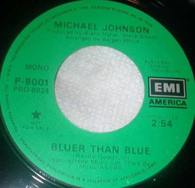 Michael Johnson (5) - Bluer Than Blue, 7'', (Vinyl)