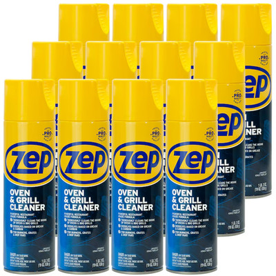 SALE- Zep Heavy-Duty Oven and Grill 19 Ounce(s) Cooktop Cleaner Foam 12 -Pack