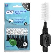 Interdental Brushes | Type: Original | Black | Size 8 (1.5mm) | 1 Pack of 8pcs