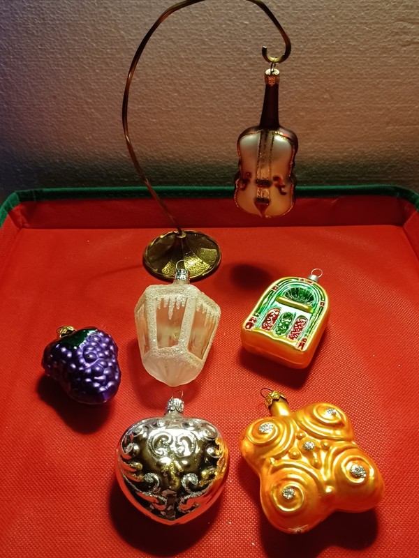 Vintage Glass Christmas Ornament Lot