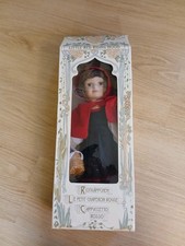 Porcelain Doll - Little Red Riding Hood with Basket - Collectible in Box