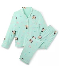 Disney Santa Mickey and Minnie Mouse Christmas Sleep Set Pajamas Women 2XL NWT