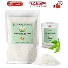 Soy Wax Flakes for Candle Making, Natural Candle Wax, Farm-Sourced, No Additi...