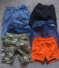 6x LOT BOYS 4T TODDLER SHORTS GARANIMALS NIKE PLACE CAMO DENIM ORANGE CLEAN