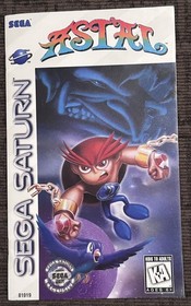 *AUTHENTIC / TESTED* Astal (Sega Saturn 1995) - ORIGINAL MANUAL & DISC w/ SLEEVE