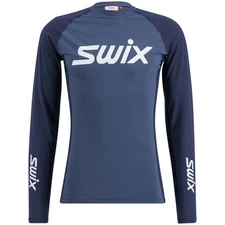 Swix Men's Racex Lightweight Slim Fit Long Sleeve Baselayer Top, Colors & Sizes