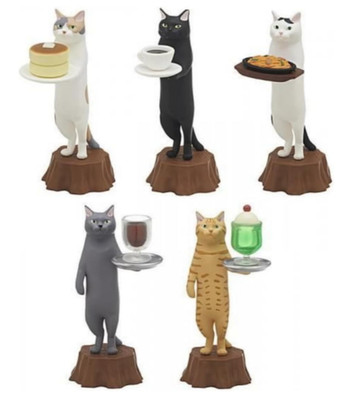 Cat Restaurant Miniature Figure Set of 5 Capsule Complete Kitan club Japan New