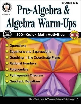 Cindy Barden Wendi Sil Pre-Algebra and Algebra Warm-Ups, Grades 5  (Taschenbuch)
