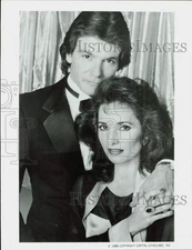 1986 Press Photo Actors Jean LeClerc & Susan Lucci in "All My Children" TV Show