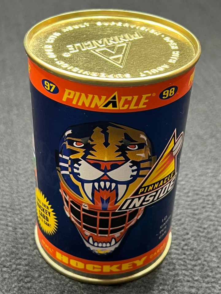 1997 98 Pinnacle Inside NHL Unopened Jocelyn Thibault Can 10 Cards Inside