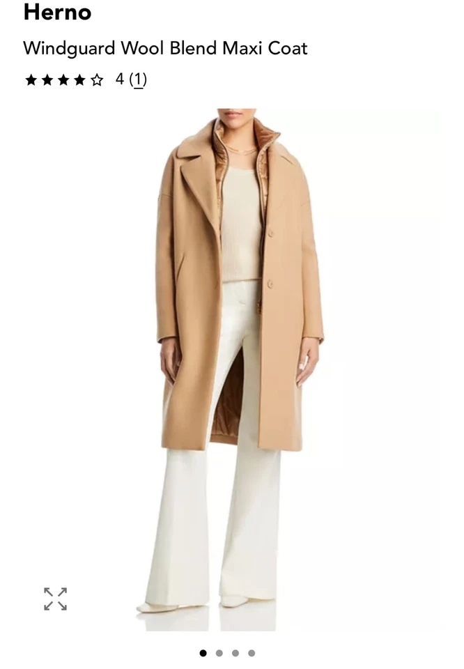 chaqueta herno talla 42 (6) lana maxi camel 